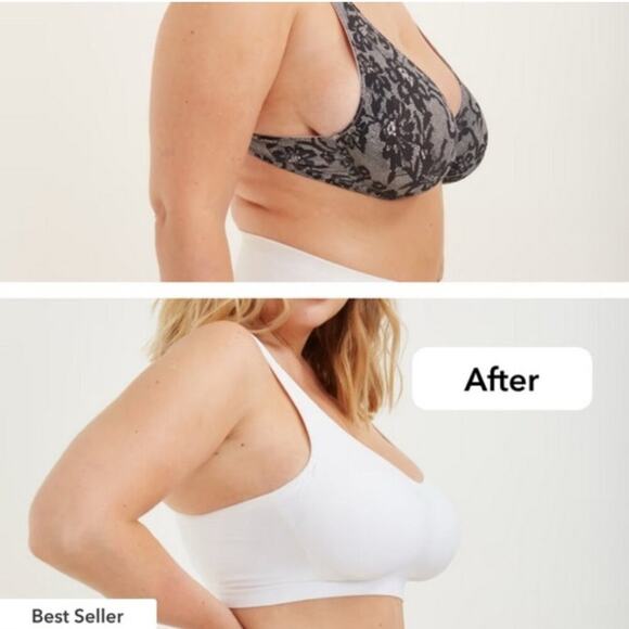 TRUEKIND Daily Comfort Wirefree Shaper Bra BEIGE Support Stretch NWT 2XL - Picture 7 of 8